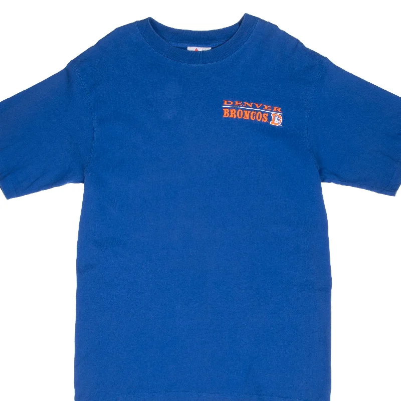 Elegant And Charming VINTAGE NFL DENVER BRONCOS EMBROIDERED 1990S TEE SHIRT LARGE