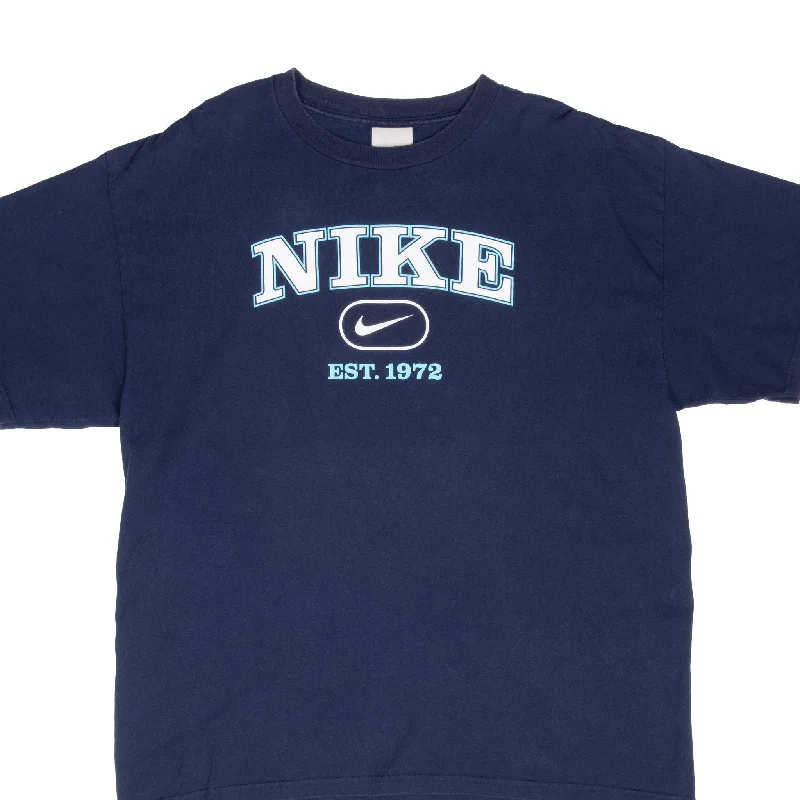 Simple Matching VINTAGE NIKE SPELLOUT NAVY BLUE TEE SHIRT 2000S XL