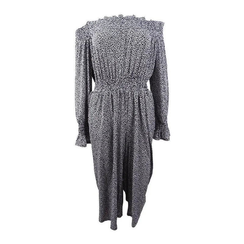 Comfortable Looks MICHAEL Michael Kors Women's Off-The-Shoulder Jumpsuit