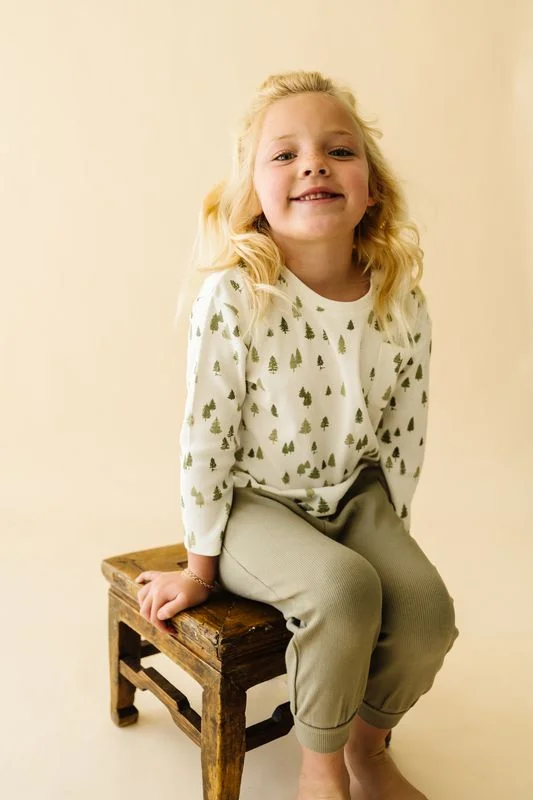 Avant-garde Design Organic Long Sleeve Tee & Pant Set | Alpine