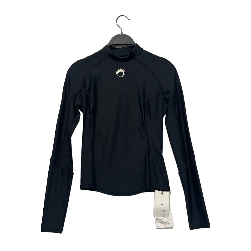 Youthful Style MARINE SERRE/LS T-Shirt/XS/Nylon/BLK/LOGO MID NECK