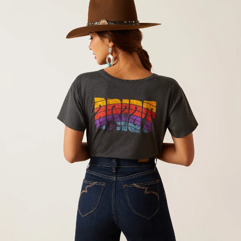 Moisture wicking Women's Ariat Groovy Sunset T-Shirt #10047922