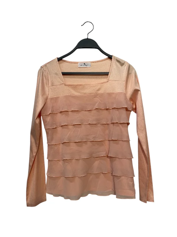Urban Comfort Courreges/LS T-Shirt/38/Nylon/PNK/PEACH WT RUFFLES