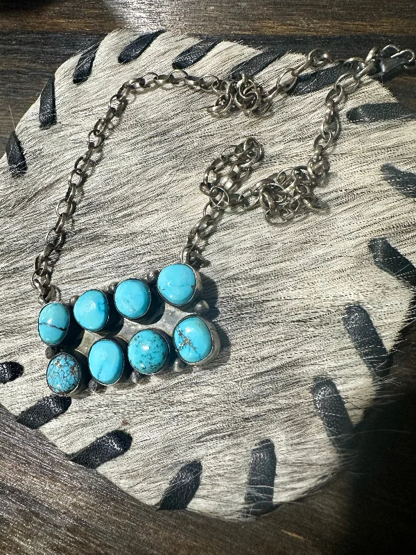 Classic Choice Prince Turquoise 8 Stone Necklace