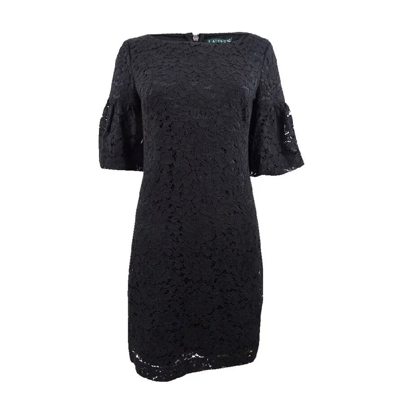 Sports And Leisure Lauren by Ralph Lauren Women's Puffed-Sleeve Dress