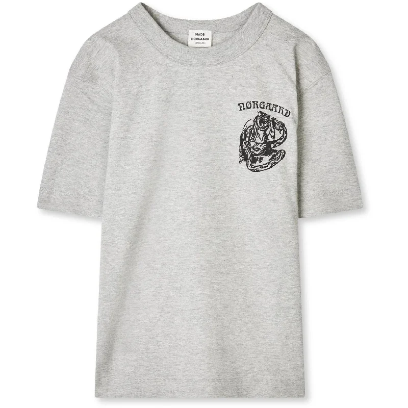 Fashionable Inner Wear Mads Nørgaard Light Grey Melange Dry Single Theo Tee