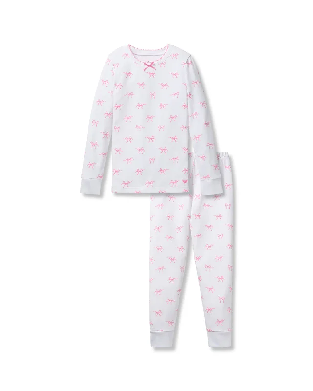 Soft Fabrics Petite Plume 100% Pima Cotton Pajamas in Blushing Bows