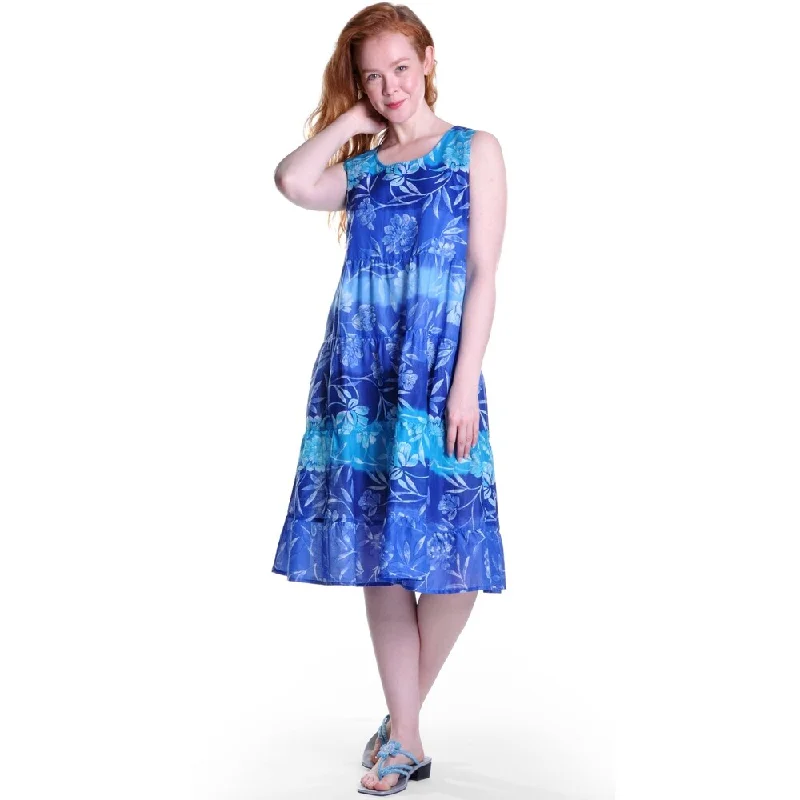 British Fashion La Cera Women's Ombre Printed Tank Dress
