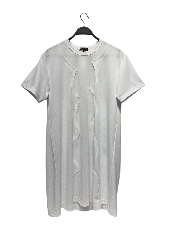 Fashion Style COMME des GARCONS HOMME PLUS/LS T-Shirt/M/White/Polyester/Graphic/PI-T016