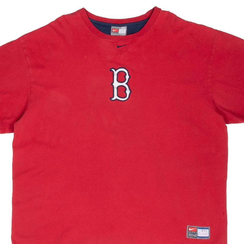 French Style VINTAGE NIKE MLB BOSTON RED SOX CENTER SWOOSH TEE SHIRT 2000S 2XL