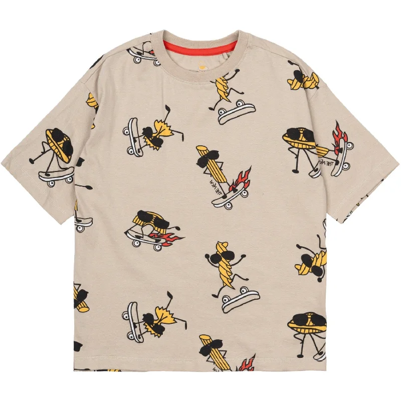 Versatile Items The New Feather Gray AOP Narfalle Oversize T-Shirt