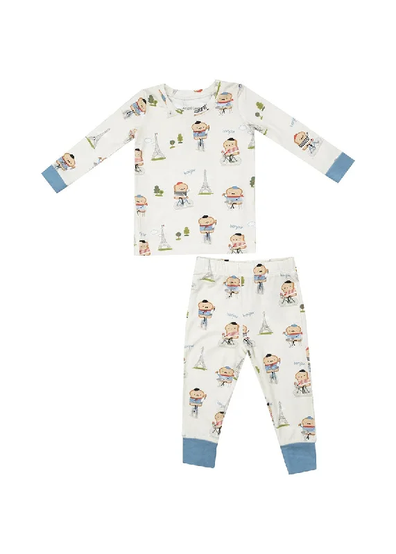Wandering freely 2-Piece L/S Pajama Set - French Toast
