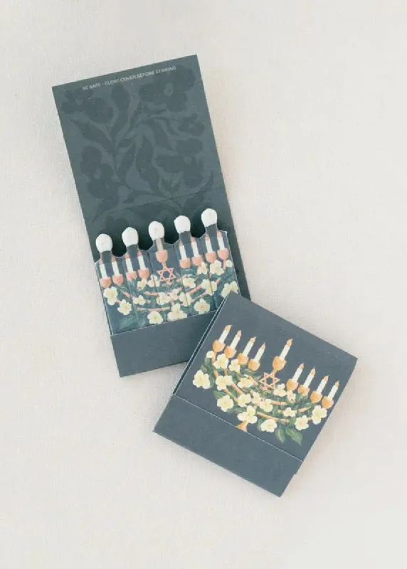 Fashionable Items Floral Menorah Matchbook