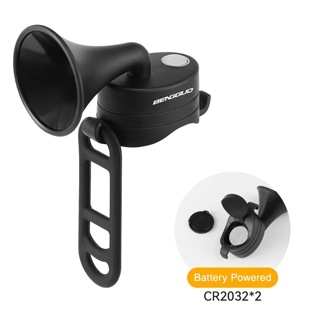 Comfortable Fashion 120db High Decibel Electronic Bike Horn IP4 Waterproof Rechargeable Electric Bike Bell Features Five Modes