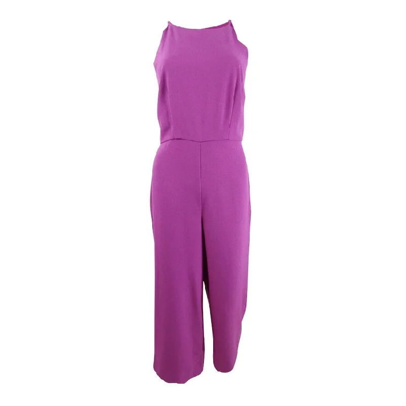 Chic Comfort Maison Jules Women's Scalloped Halter Jumpsuit