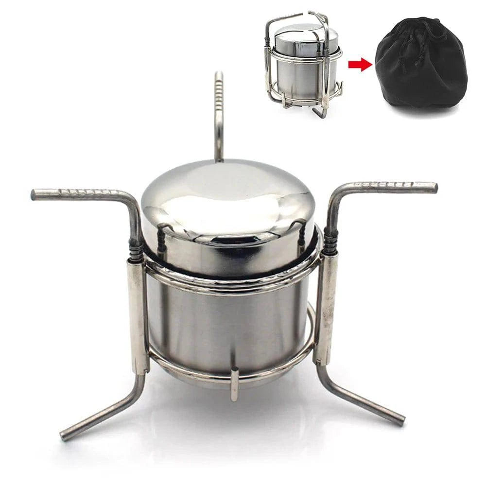 Comfortable Mind Camping Picnic Stove Outdoor Stainless Steel Liquid Alcohol Stove Portable Liquid Burner