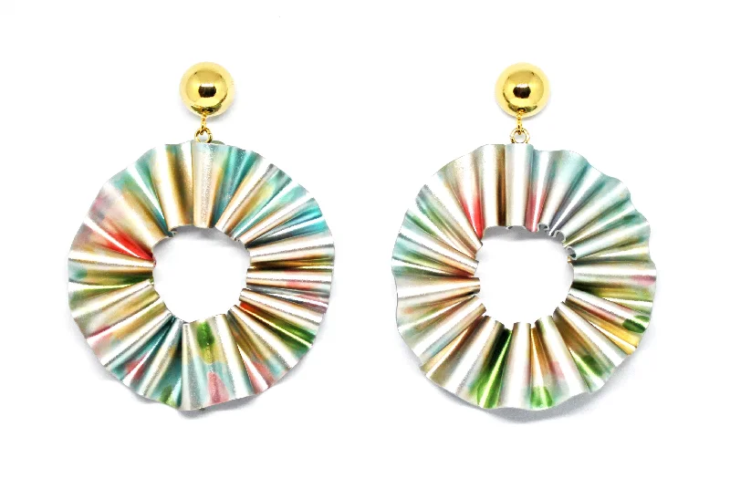 Urban Design Sense CABO | Earring | Mermaid's Tail Collection | Circle Earrings - Aurora / Marble