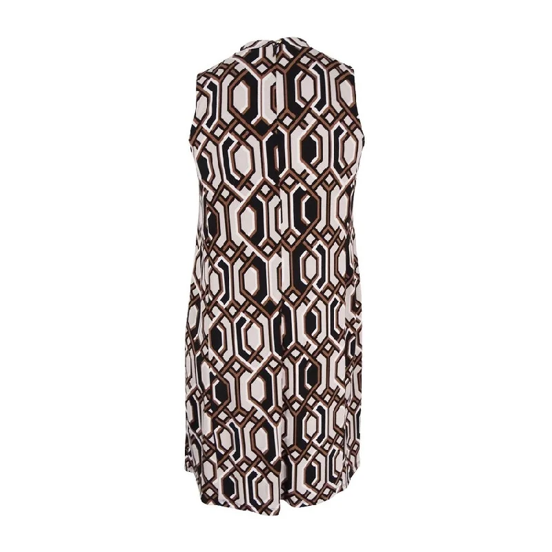 Fashion Concept INC International Concepts Women's Geo-Print Shift Dress (XS, Hexagon Geo)
