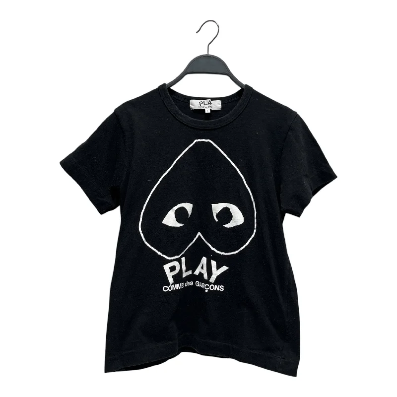 COMME des GARCONS/T-Shirt/L/Cotton/BLK/CDG PLAY HEART GRAPHIC TEE