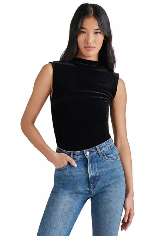Sweet Breath Esen Velvet Bodysuit - Black
