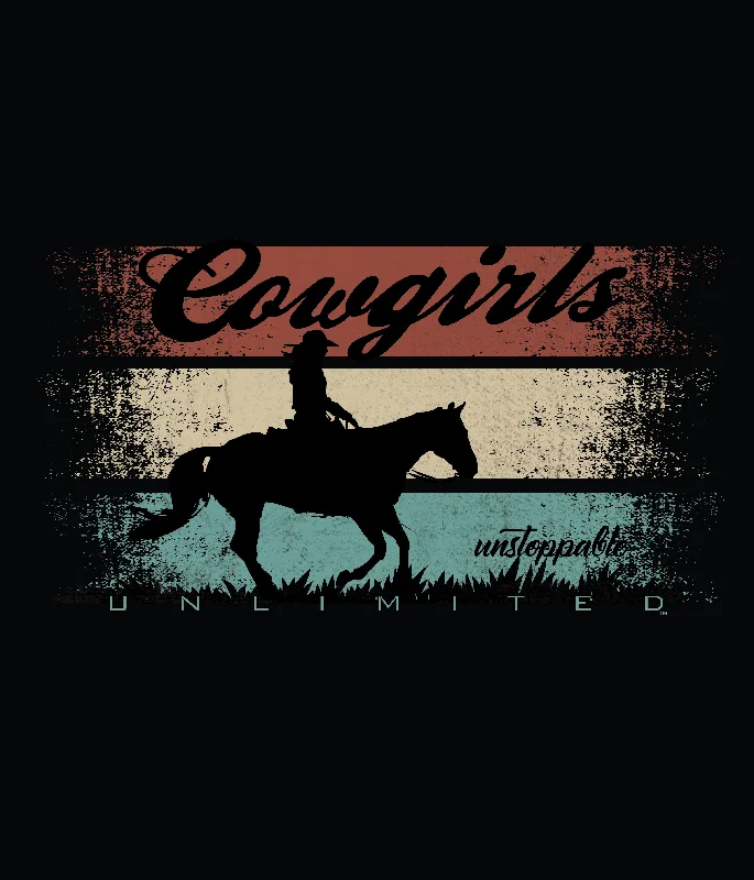 High Street Style Women's Cowgirls Unlimited Unstoppable T-Shirt #CG-1240