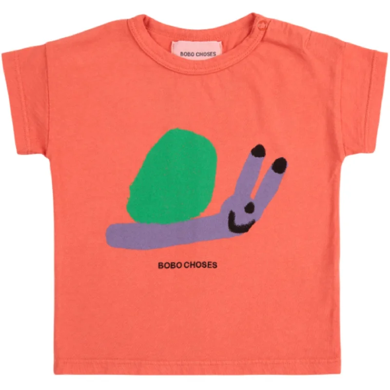 Boutique Recommendation Bobo Choses Red Funny Snail T-Shirt