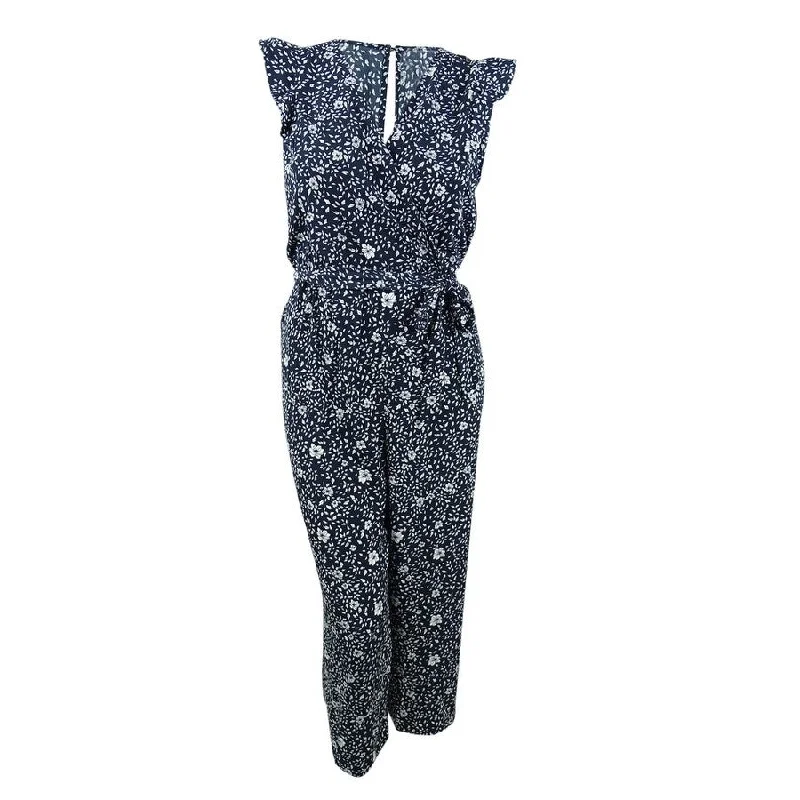 Cozy Pants Charter Club Women's Printed Belted Jumpsuit