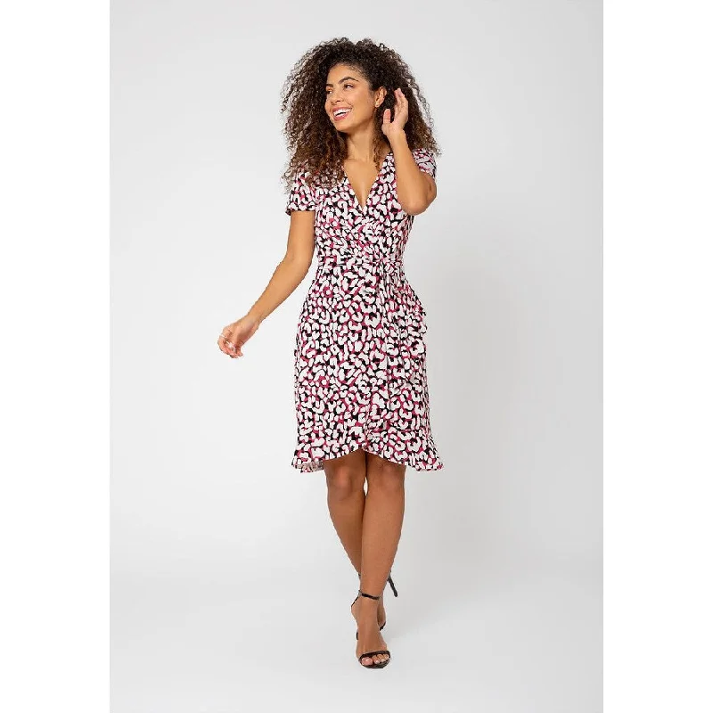 Extra long version Leota Women's Brandy Dress In Brushstroke Leopard Fruit
