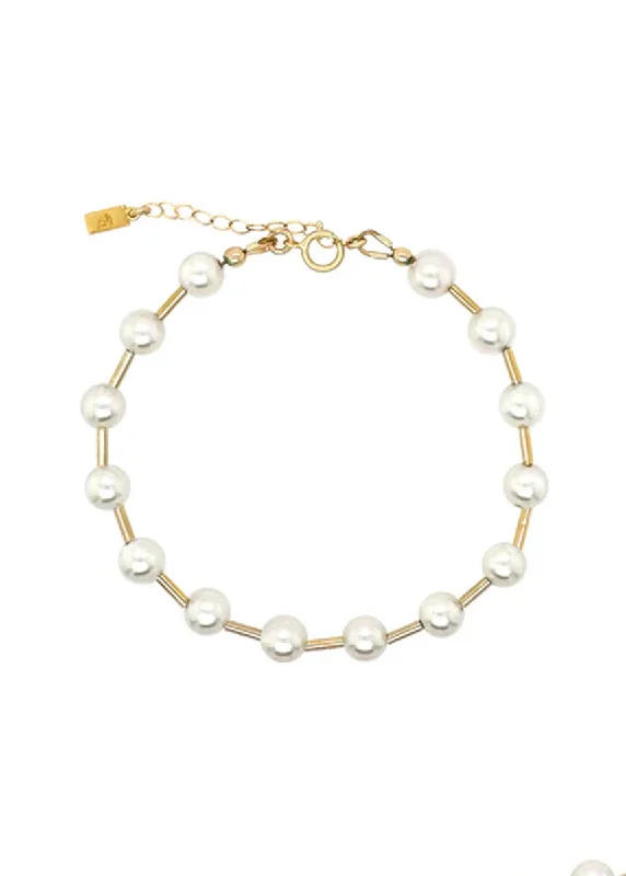 Cozy Fit Gal Beaded Bracelet - Pearl