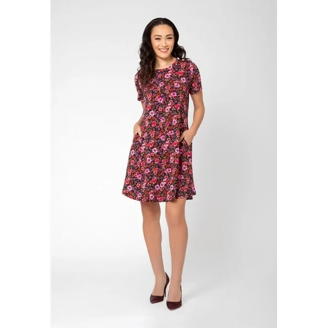 Celebrity Style Leota Women's Maci Short Sleeve Jersey Dress Purple Size Xx-Large