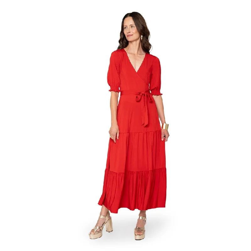 Sports Fitness Style Leota Marlo Dress Solid Barbados Cherry