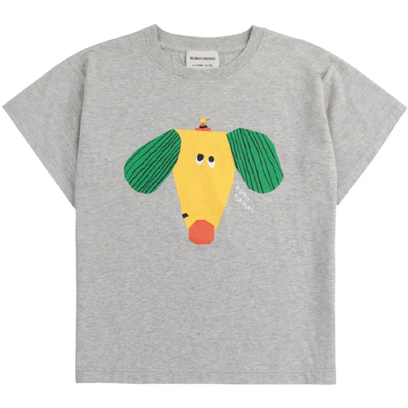 Autumn Selection Bobo Choses Heather Grey Happy Dog T-Shirt