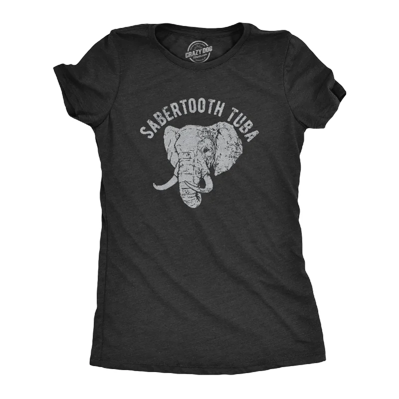 Personalized print Sabertooth Tuba Women's T Shirt
