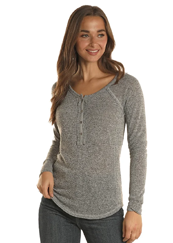 New Design Women's White Label Henley T-Shirt #LW22T02366
