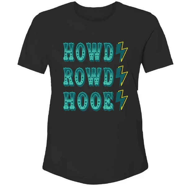 Classic Color Women's Hooey Howdy Rowdy Hooey T-Shirt #HT1634BK
