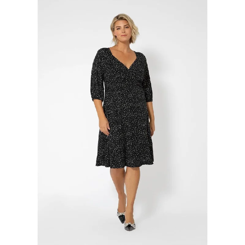 New Products Leota Women's Puff Sleeve Sweetheart Becca Dress Black