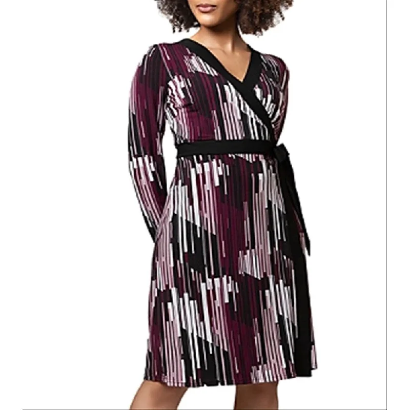 Comfortable Design Leota Women's Kara Wrap Dress Purple Size Small