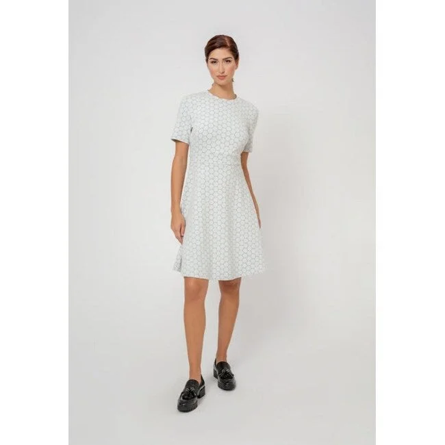 Classic Retro Leota Women's Mackenzie In Luxe Dress White