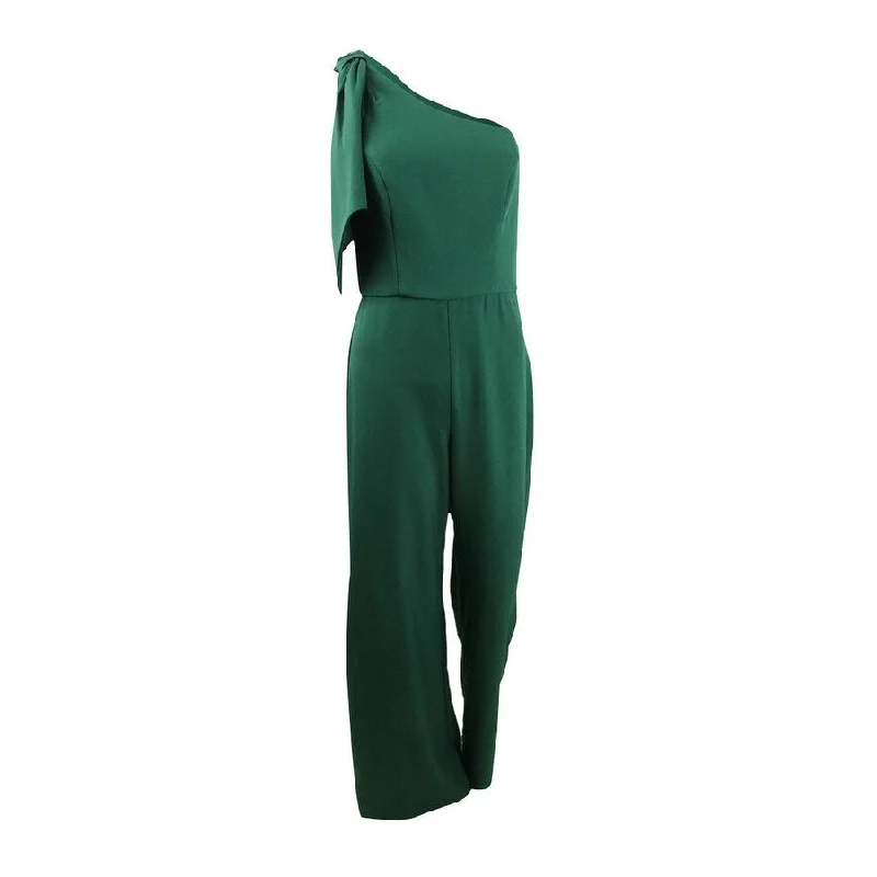 Cozy Sweaters Betsy & Adam Women's One-Shoulder Bow Jumpsuit