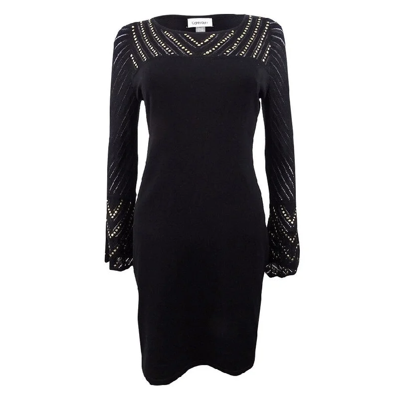 Integrated Design Calvin Klein Women's Studded Sweater Dress