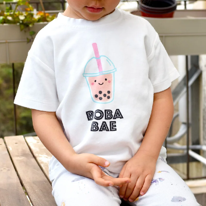 Breezy Style THE WEE BEAN | Kidswear | Organic Cotton Toddler Kids T-Shirt | Boba Tea