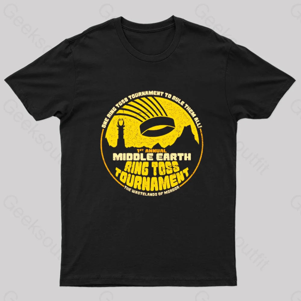 Girl Style Middle Earth Ring Toss Tournament Geek T-Shirt