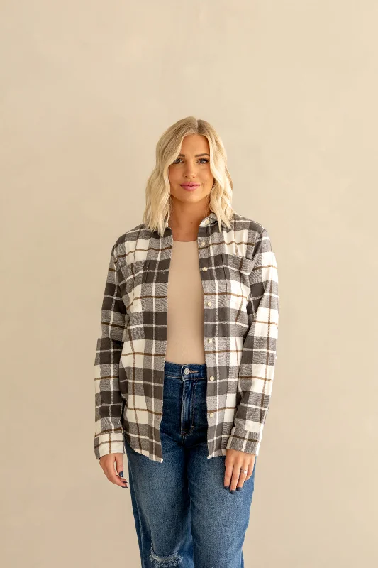 Renaissance Style Lilou Plaid Shirt | Black/Olive