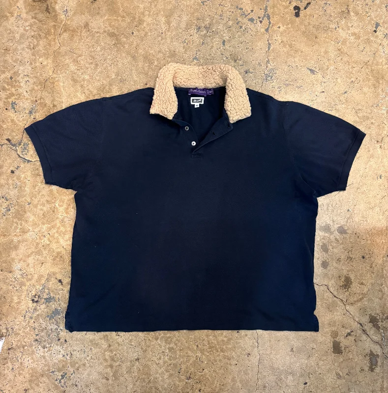 Elegant Wear RL PURPLE LABEL PIQUE POLO W/ SHERPA COLLAR