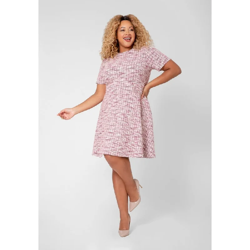 Comfortable down Leota Women's Short Sleeve Mackenzie Dress In Pink Multi (Curve)