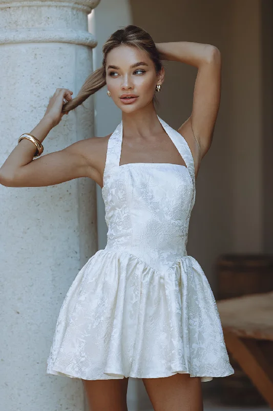 Easy Fashion SABINE MINI DRESS - IVORY