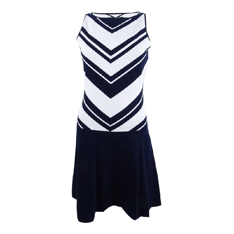 Soft Looks Lauren Ralph Lauren Women's Chevron Sweater Dress