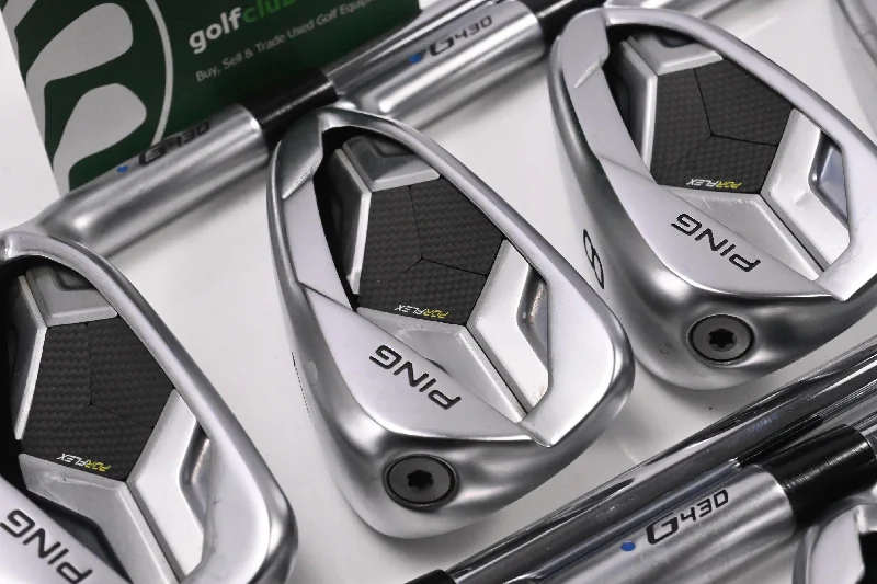 Minimal Classic Ping G430 Irons / 6-PW+45°+50°+54°+58° / Blue Dot / Regular Flex Ping AWT 2.0