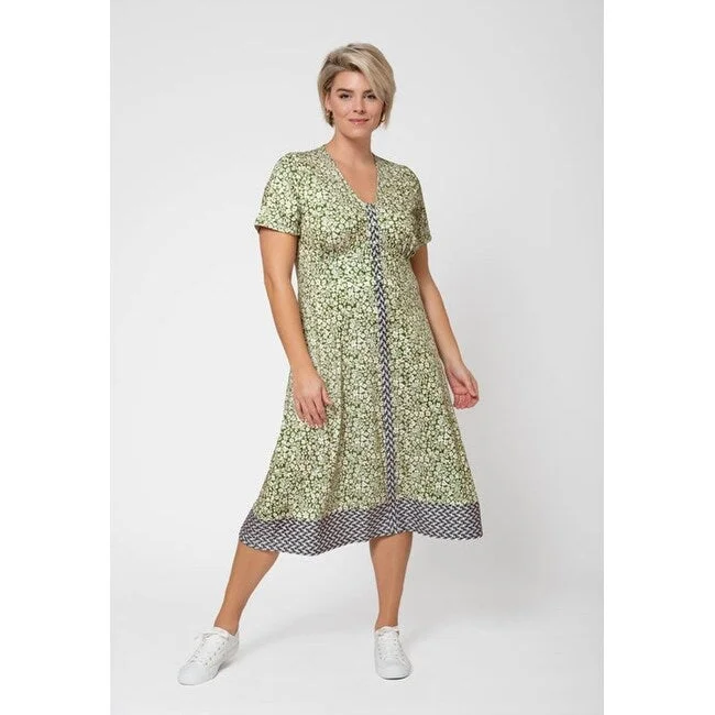 Classic Series Leota Women's Francesca Midi Dress Green Size 2X