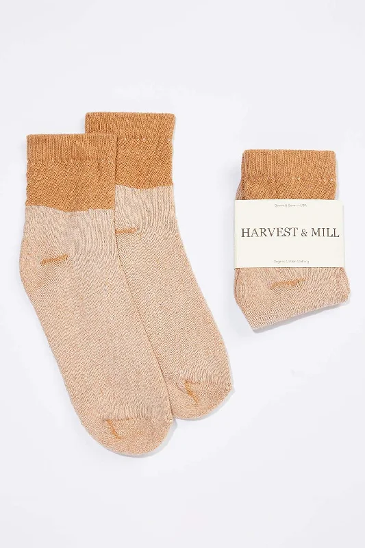 Urban Design Sense Women's Organic Cotton Socks Brown Ankle